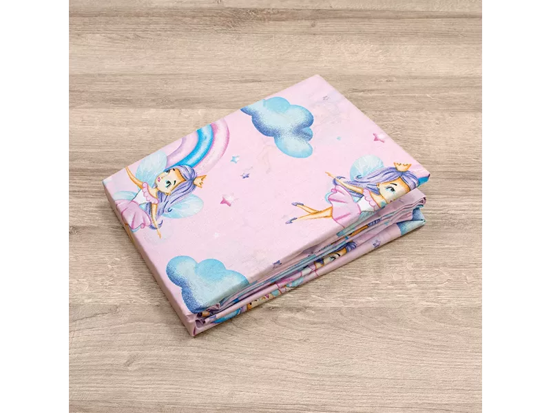 LINO BEBE ΣΕΤ ΣΕΝΤΟΝΙΑ ENHANCED RAINBOW PINK 120X180