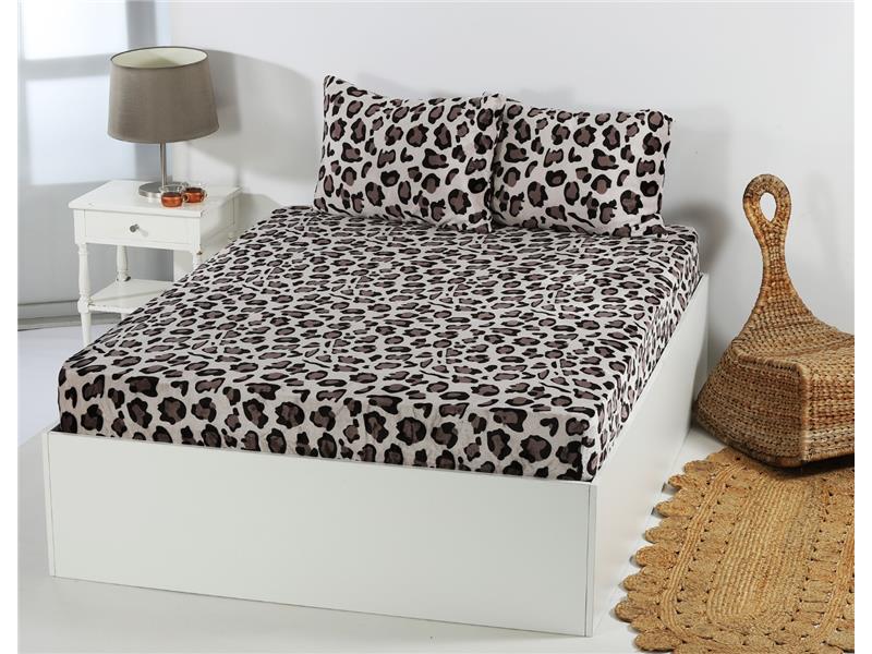 Fleece σεντόνι με λάστιχο και μαξιλαροθήκες (100cm x 200cm + 30cm) design 2