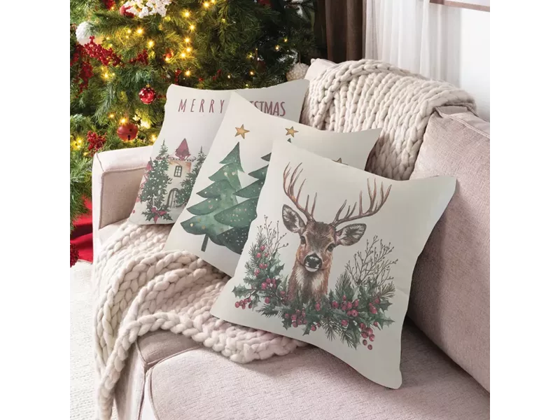Μαξιλάρι Διακοσμητικό Χριστουγεννιάτικο Printed Σχέδιο 104