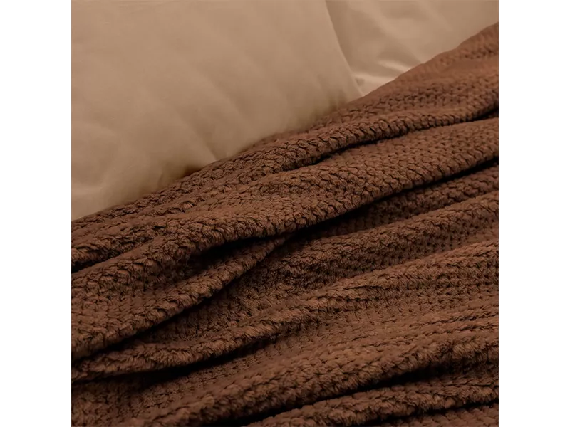 LINO ΚΟΥΒΕΡΤΑ FLEECE NAPNEST BROWN 220X240
