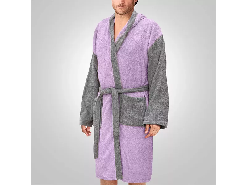 LINO Μπουρνούζι με κουκούλα Revel Μωβ Medium