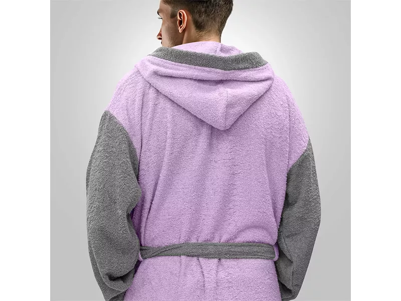 LINO Μπουρνούζι με κουκούλα Revel Μωβ Medium