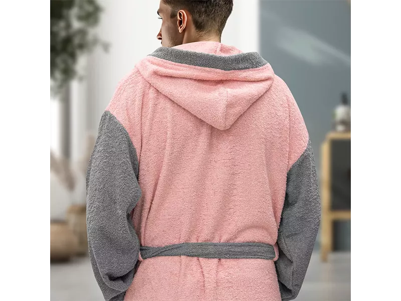 LINO Μπουρνούζι με κουκούλα Revel Ροζ Medium