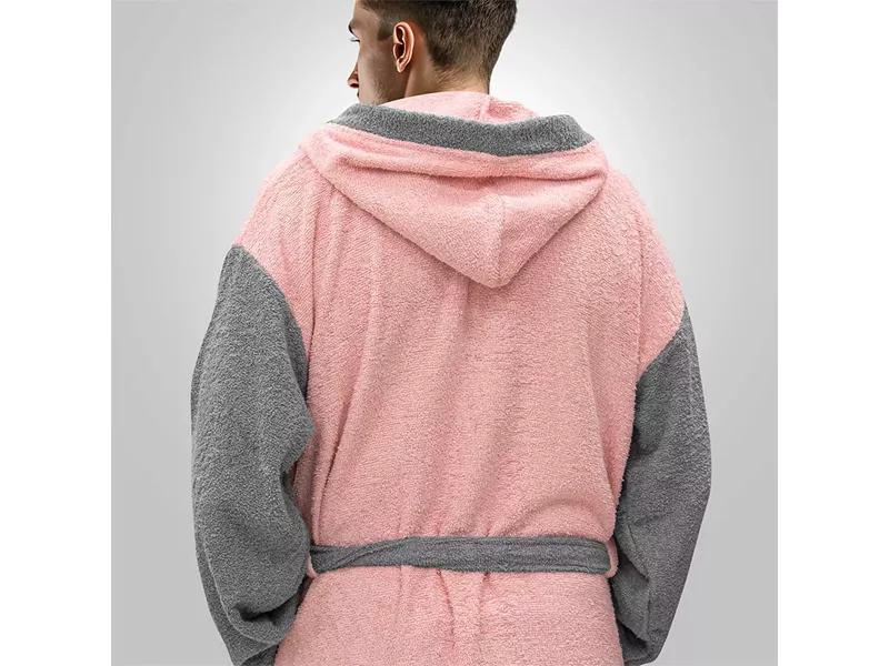 LINO Μπουρνούζι με κουκούλα Revel Ροζ Medium