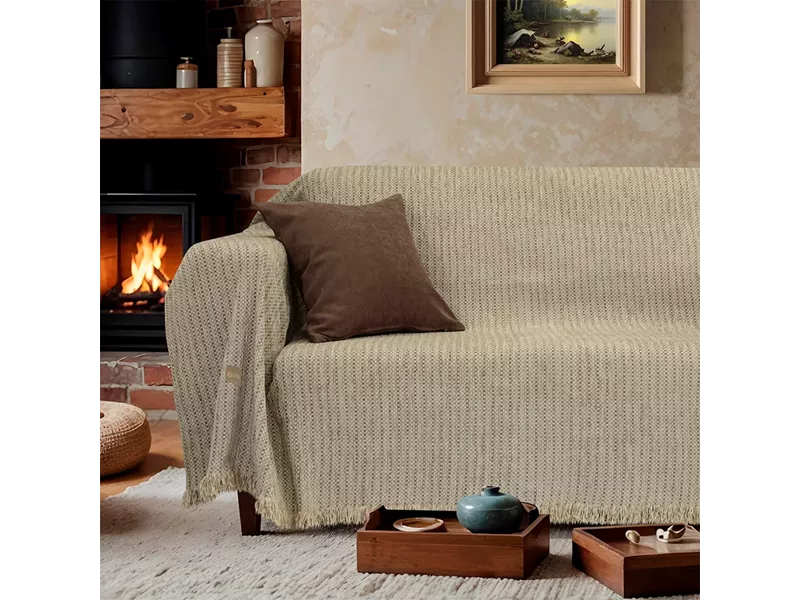 LINO Ριχτάρι Καναπέ Διθέσιο (180x250) Velora Εκρού