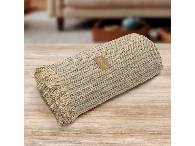 LINO Ριχτάρι Καναπέ Διθέσιο (180x250) Velora Εκρού