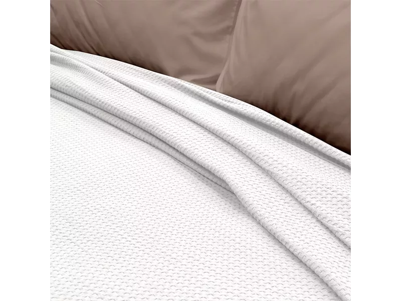 LINO Κουβέρτα King size (240x260) Πικέ Cocoon Λευκό