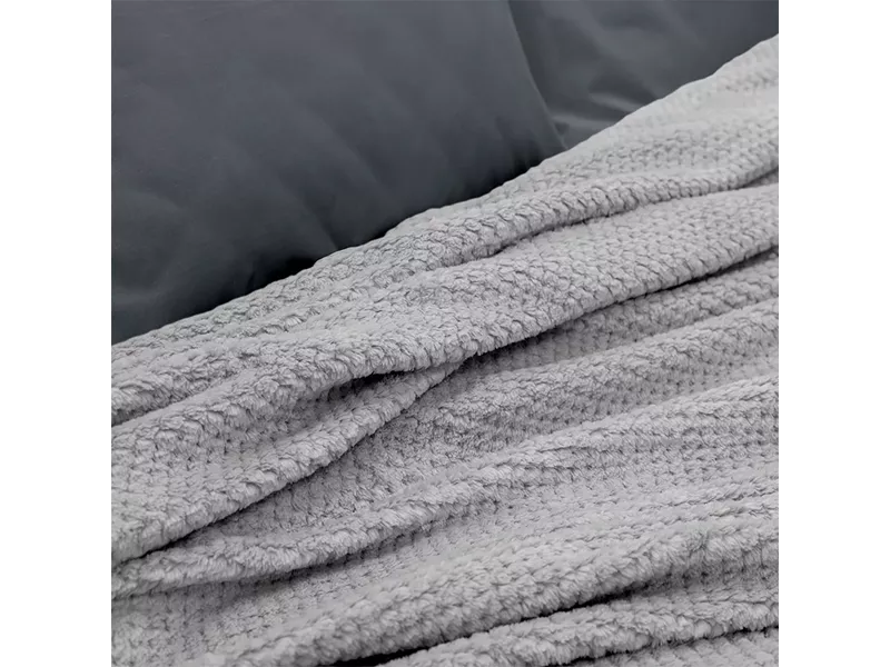 LINO Κουβέρτα Υπέρδιπλη (220x240) Fleece Napnest LGrey