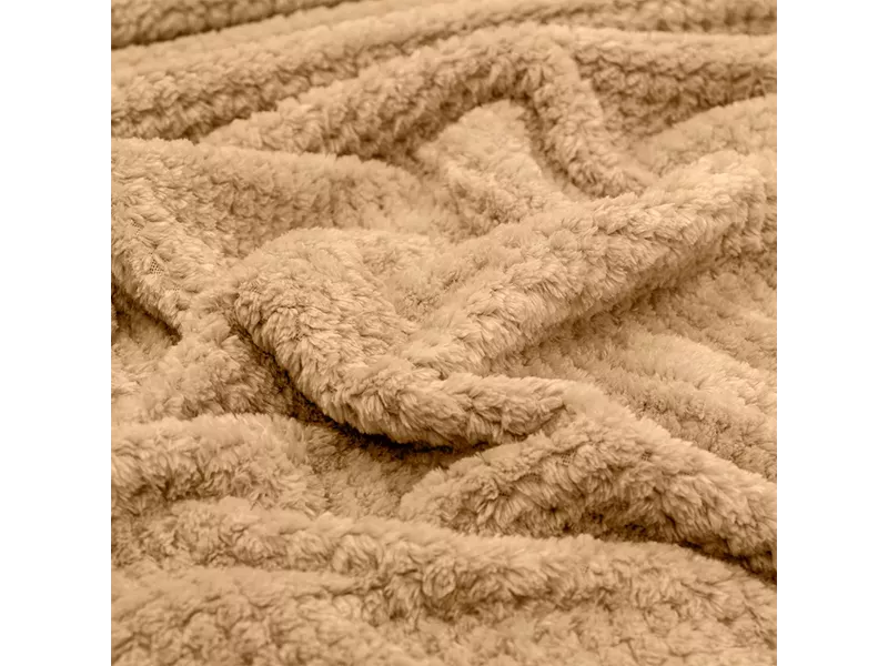 LINO Κουβέρτα Υπέρδιπλη (220x240) Fleece Napnest Beige