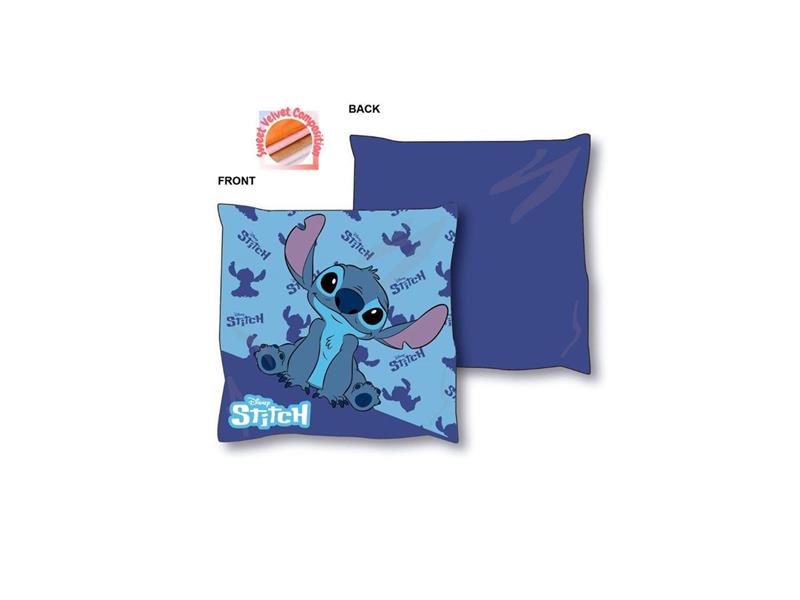 Βελούδινο Μαξιλάρι Disney Home Stitch 04 38X38 Blue 100% Velboa