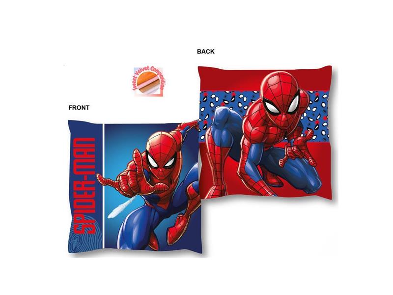 Βελούδινο Μαξιλάρι Marvel Spider-Man 07 38X38 Blue 100% Velboa