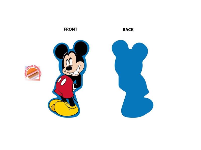 Mini Μαξιλάρι 3D Disney Home Mickey 12 15 cm Blue 100% Velboa