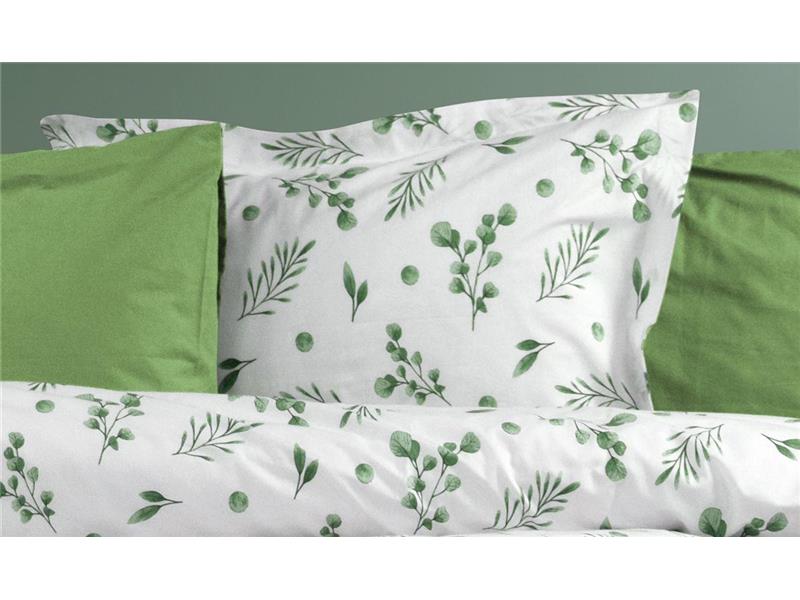 Μαξιλαροθήκη Εμπριμέ Μυρτώ 351 50X70 Green 100% Cotton Flannel