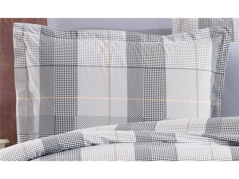 Μαξιλαροθήκη Εμπριμέ Αντιγόνη 339 50X70 Grey 100% Cotton Flannel