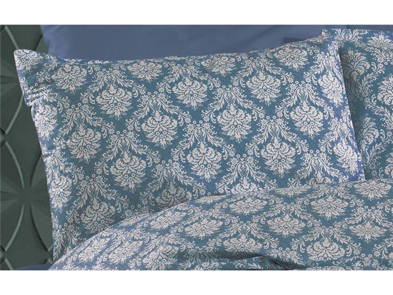 Μαξιλαροθήκη Εμπριμέ Οφηλία 279 50X70 Blue 70/30 Cott/Pol
