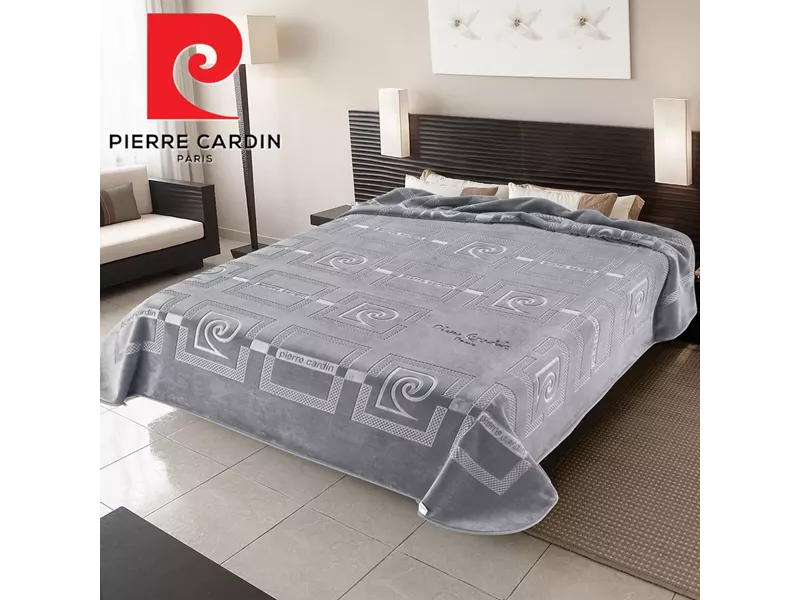 ΚΟΥΒΕΡΤΑ ΥΠΕΡΔΙΠΛΗ 220X240 PIERRE CARDIN NANCY 657  GREY(51)