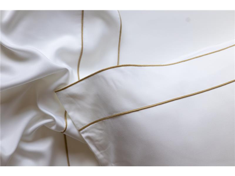 Σετ Σεντόνια Down Town Υπέρδιπλα Λευκό Με Πλακέ Μπεζ 