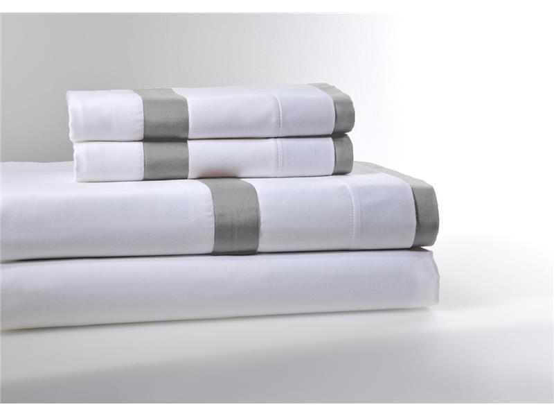 Σετ Σεντόνια Down Town  King size με Rever Light Grey Βαμβακοσατέν  