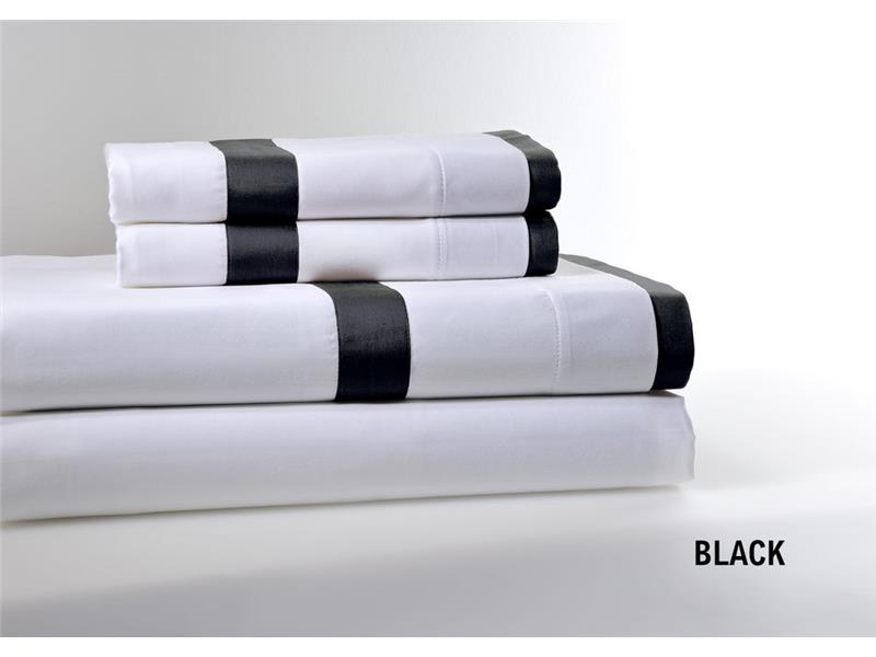 Σετ Σεντόνια Down Town  245x300 με Rever  Black Βαμβακοσατέν  