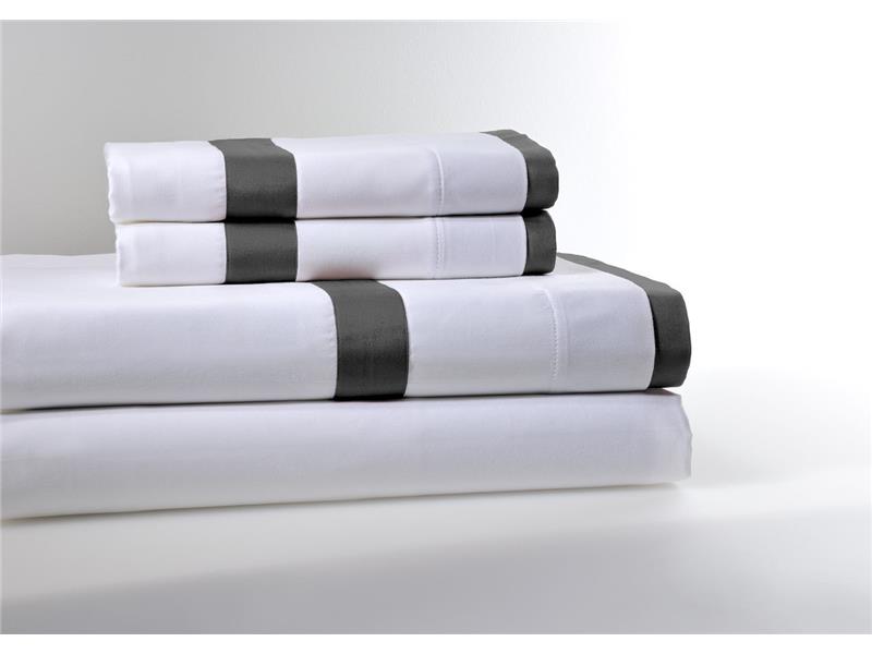 Σετ Σεντόνια Down Town 245x300 με Rever Dark Grey Βαμβακοσατέν  