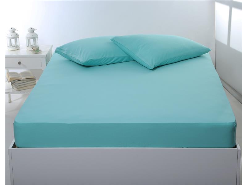 Σεντόνι με λάστιχο jersey (100cm x 200cm + 35cm) sea green