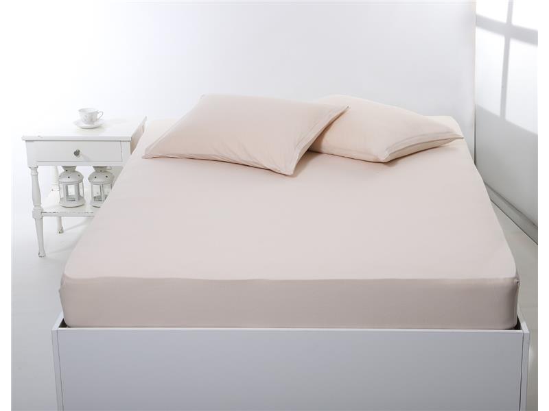 Σεντόνι με λάστιχο jersey (100cm x 200cm + 35cm) light beige