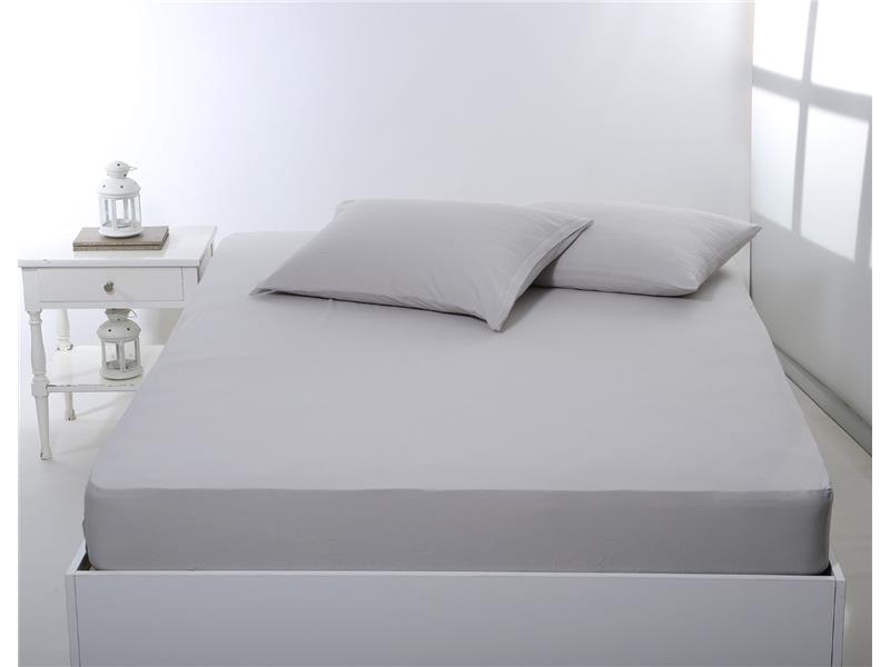 Σεντόνι με λάστιχο jersey (160cm x 200cm + 35cm) light grey