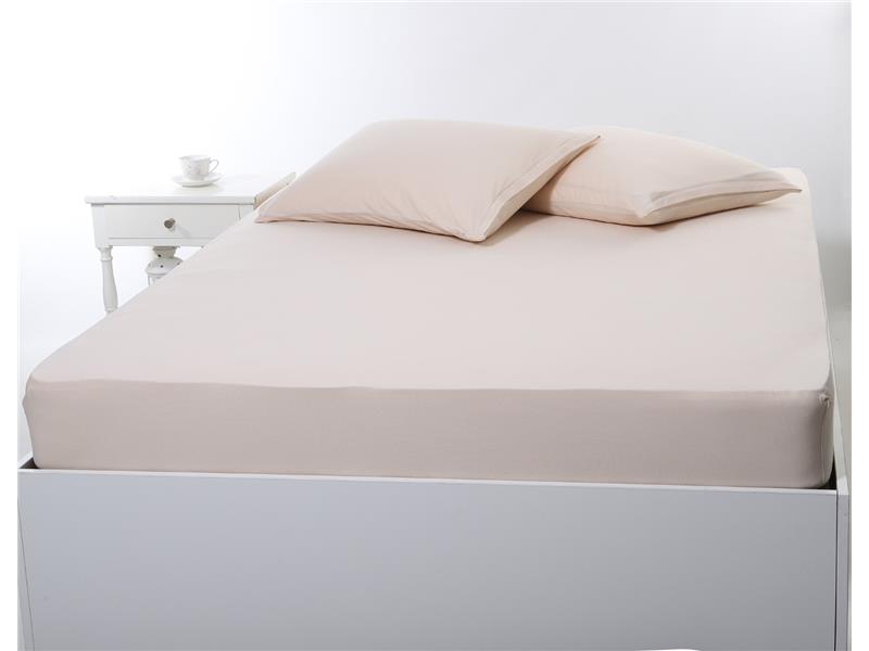 Σεντόνι με λάστιχο jersey (160cm x 200cm + 35cm) light beige