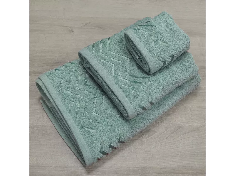 LINO Σετ πετσέτες 3τμχ (30x50,50x90,70x140) Wavie Μέντα