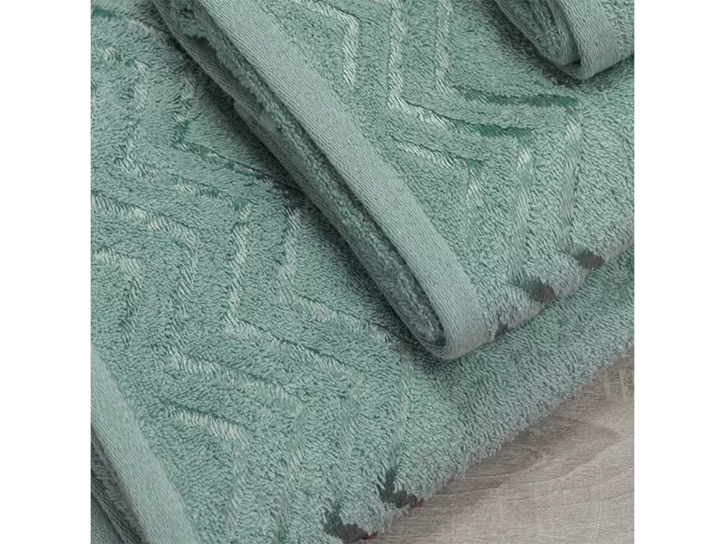 LINO Σετ πετσέτες 3τμχ (30x50,50x90,70x140) Wavie Μέντα