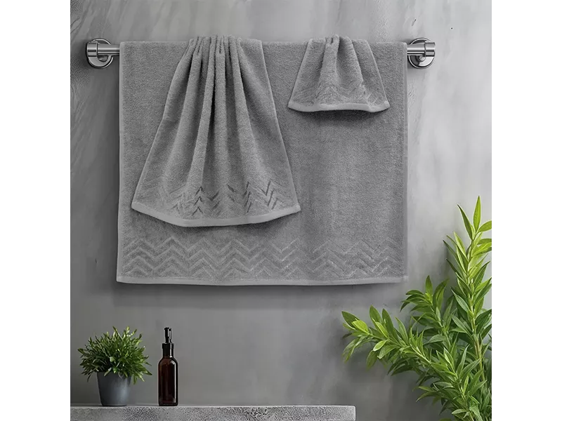 LINO Σετ πετσέτες 3τμχ (30x50,50x90,70x140) Wavie Μόκα