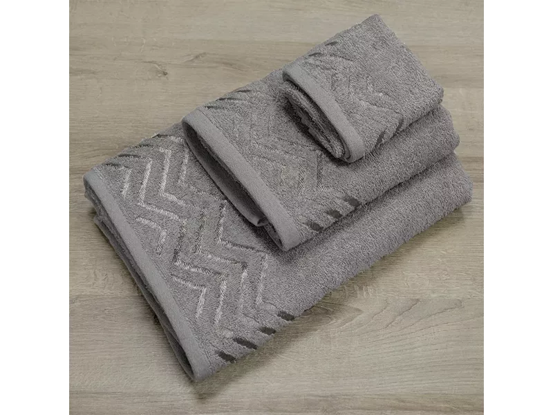 LINO Σετ πετσέτες 3τμχ (30x50,50x90,70x140) Wavie Μόκα