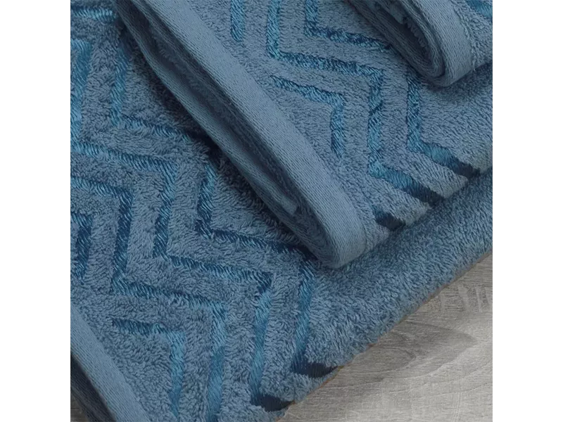 LINO Σετ πετσέτες 3τμχ (30x50,50x90,70x140) Wavie Πετρόλ