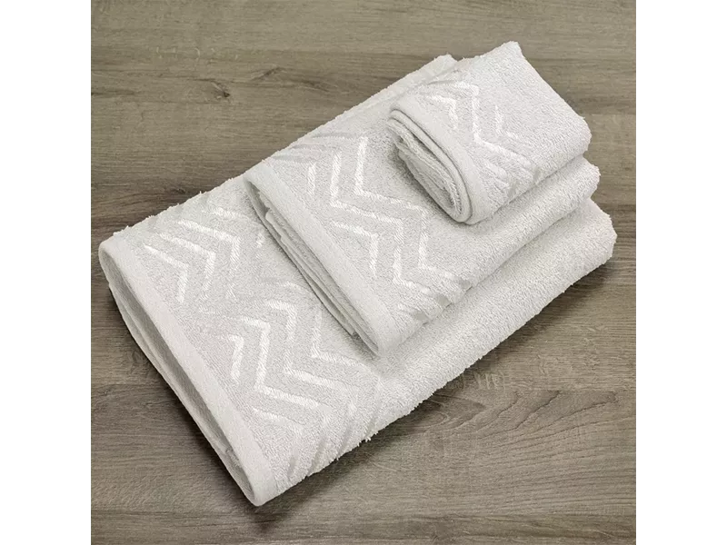 LINO Σετ πετσέτες 3τμχ (30x50,50x90,70x140) Wavie Εκρού