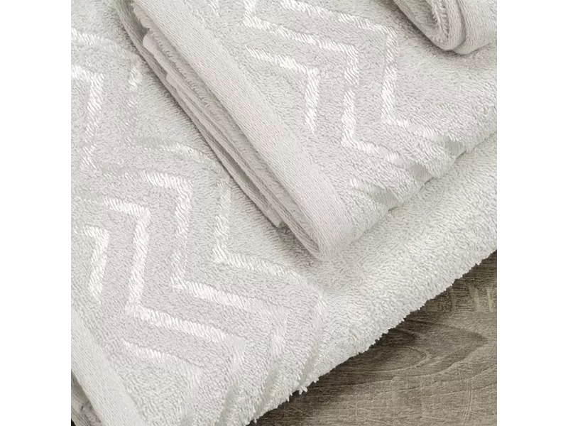 LINO Σετ πετσέτες 3τμχ (30x50,50x90,70x140) Wavie Εκρού