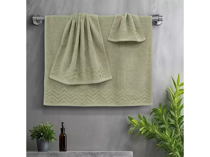 LINO Σετ πετσέτες 3τμχ (30x50,50x90,70x140) Wavie Λεμονί