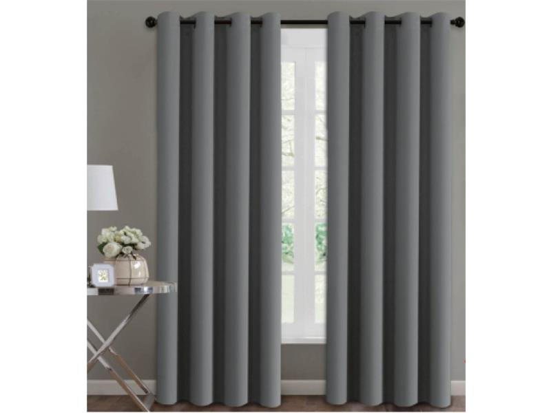 Κουρτίνα Blackout με τρουκς Grey 