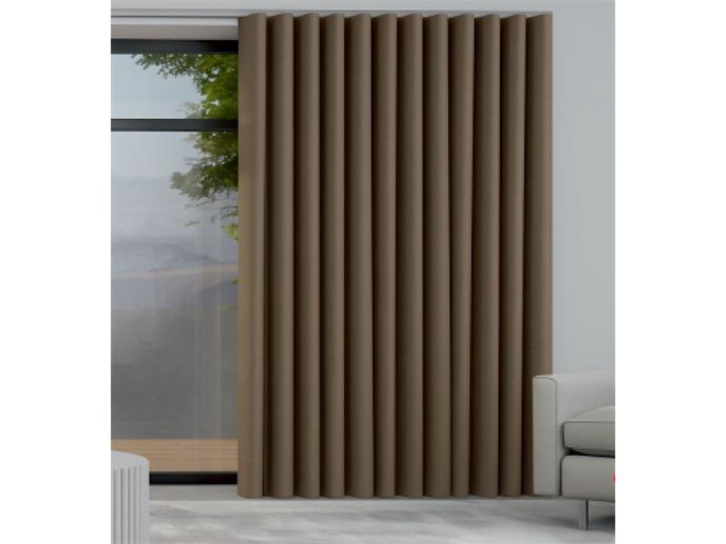 Κουρτίνα Blackout με ραφή Wave No6 Taupe