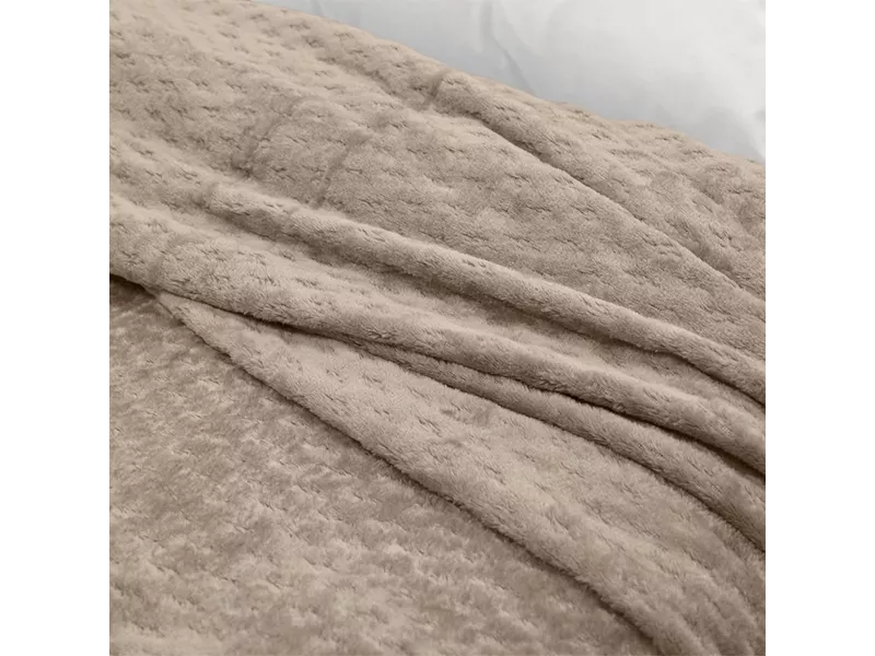 LINO Κουβέρτα Υπέρδιπλη (220x240) Flannel Lofti Taupe