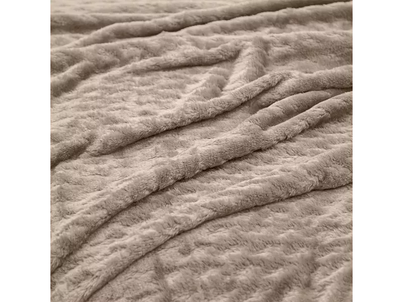 LINO Κουβέρτα Υπέρδιπλη (220x240) Flannel Lofti Taupe
