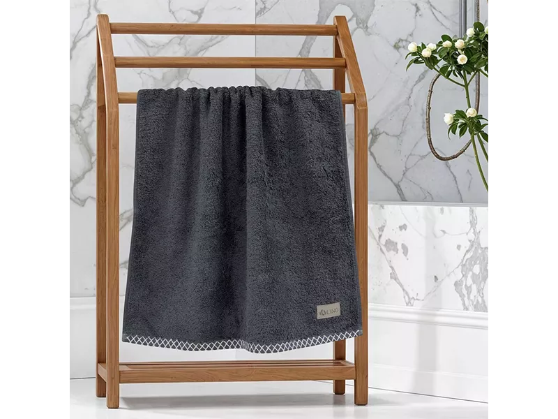 LINO Πετσέτα Προσώπου (50x90) Marley Ανθρακί