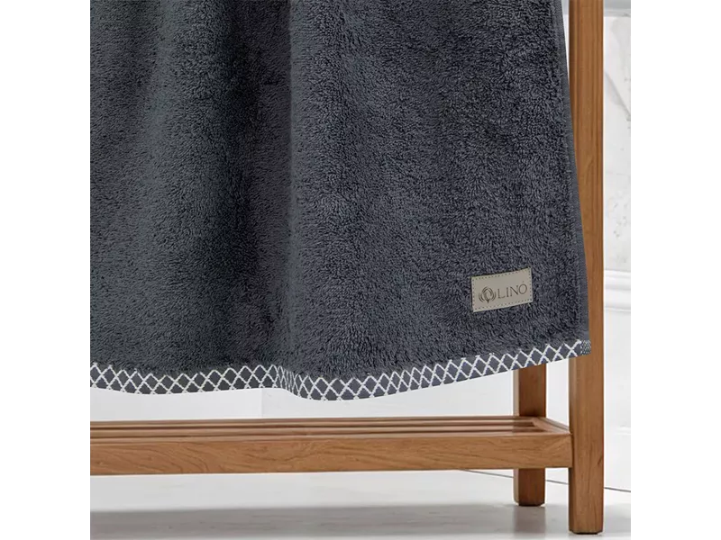 LINO Πετσέτα Προσώπου (50x90) Marley Ανθρακί