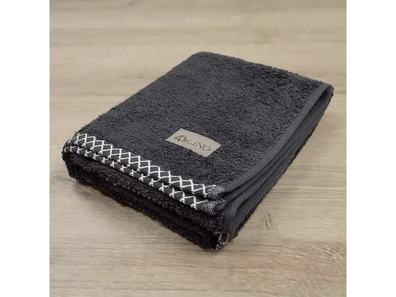 LINO Πετσέτα Προσώπου (50x90) Marley Ανθρακί