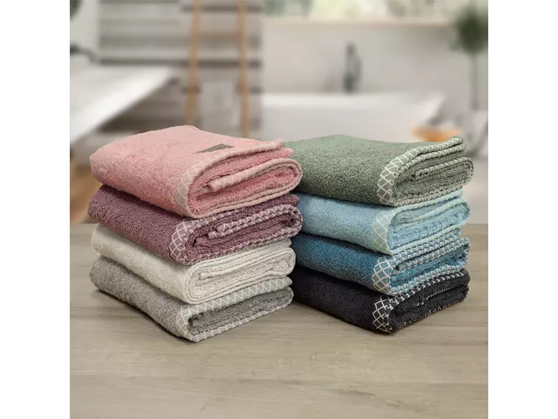 LINO Πετσέτα Προσώπου (50x90) Marley Ανθρακί