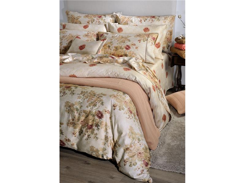 Σετ Παπλωματοθήκη Down Town  S-885 English Flower Beige