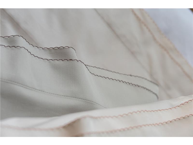 Σετ Σεντόνια Down Town με ραφή Crochet Light Grey