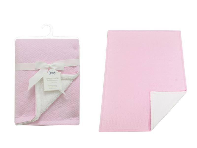 Κουβέρτα Air Layer Jacquard bebe 500 gr/m² Hearts 19 75X100 Pink 100% Polyester