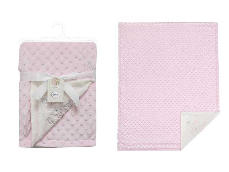 Κουβέρτα Minky Bubble bebe 420 gr/m² Princess 34 75X100 Pink 100% Polyester