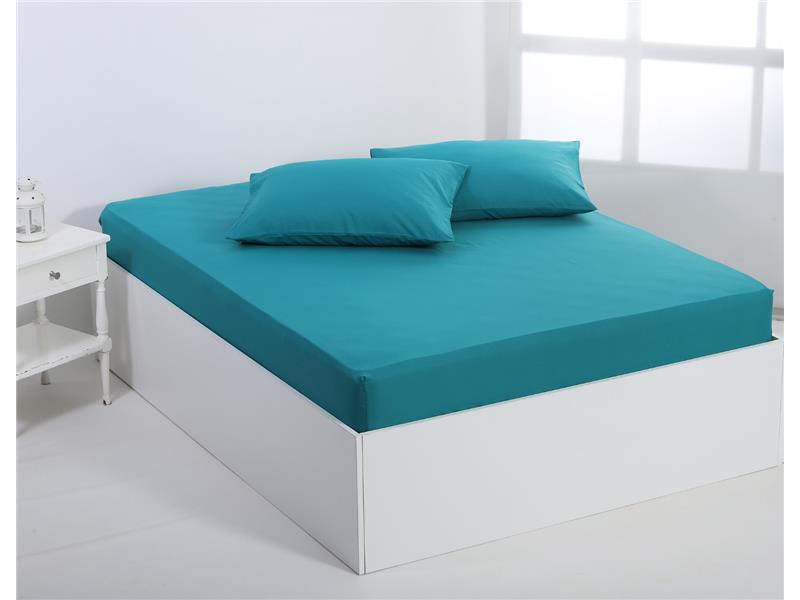 Βαμβακερό σεντόνι essentials (165cm x 267cm) teal blue