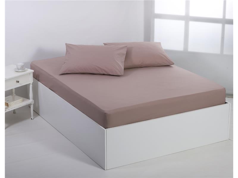 Βαμβακερό σεντόνι essentials (105cm x 200cm + 35cm) mashroom